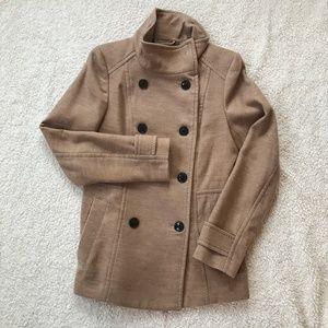 H&M Double Breasted Camel Peacoat